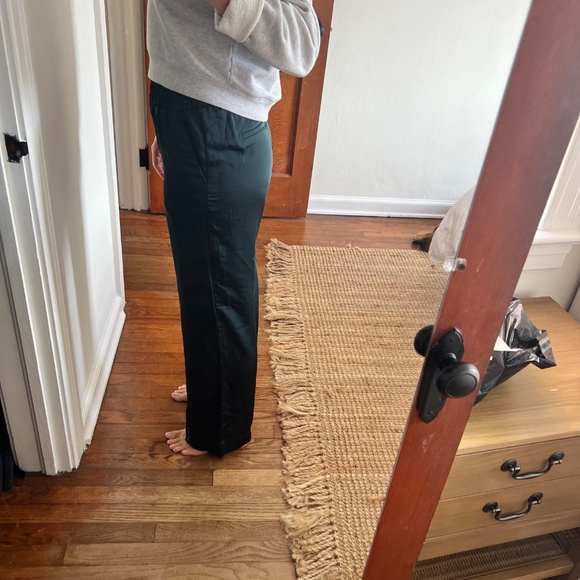 A New Day Green Satin Pants - Picture 2 of 4